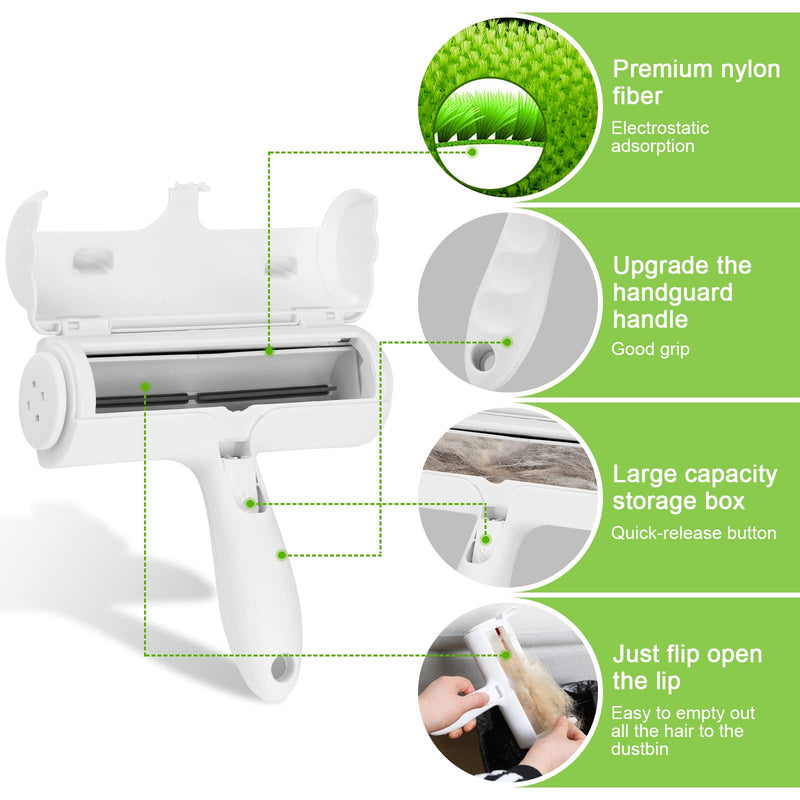 Pet Hair Remover Roller, Reusable Cat and Dog Hair Removal Brush, Easy to Self Clean, Pet Animal Fur Removal Tool for Laundry, Sofa, Carpet, Furniture, Clothes, Bedding, Car Seat - BeesActive Australia