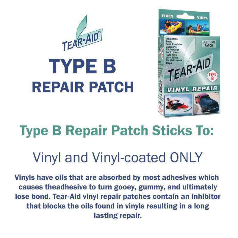 [AUSTRALIA] - TEAR-AID Vinyl Repair Kit Vinyl Repair - 3" x 5' Roll - 2 Pack 