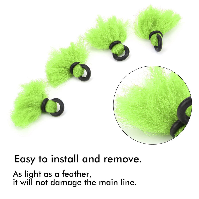 Alomejor 4pcs Fly Fishing Float 3.3cm/1.3in Yarn Strike Indicators Drift Hook Positioning Floats Bobbers green - BeesActive Australia