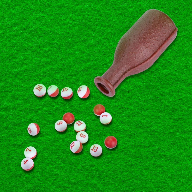 [AUSTRALIA] - VGEBY Billiard Kelly Pool Shaker Bottle, Brown Pool Dice Billiards Accessory with 16 Numbered Tally Balls 