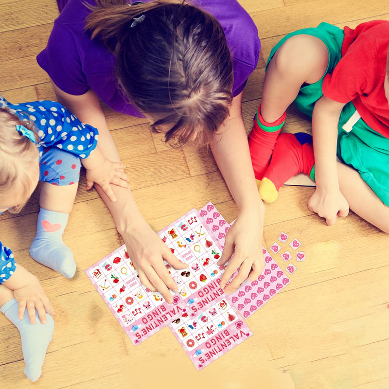 FANCY LAND Valentine's Day Bingo Game for Kids 24 Players Valentine Party Game - BeesActive Australia