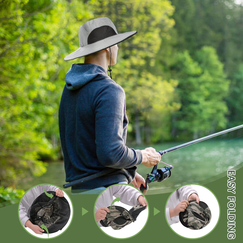 Mosquito Hat with Removable Netting,Midge Head Net Hat for Outdoor Hiking, Fishing, Camping, Climbing Camouflage Gray - BeesActive Australia