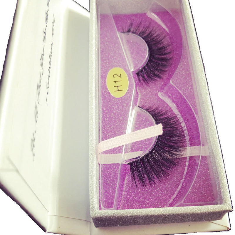 3-D Mink Eyelashes Curled Handmade Reusable 3-D 100% Mink Fur False Eyelashes for Make Up with Tweezer - BeesActive Australia
