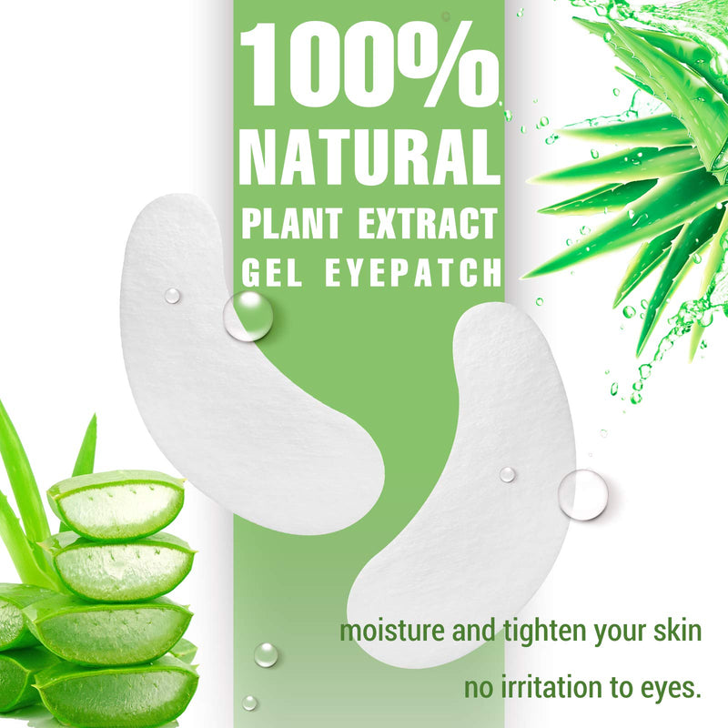 GreenLife 100% Naturel 50 100 150 200 300 400 Pairs Eyelash Extension patches Under Eye Gel Pads kit Collagen with Aloe Vera Hydrogel Eyes Patches set for Eyelash Extension Supplies - 50 pairs - BeesActive Australia