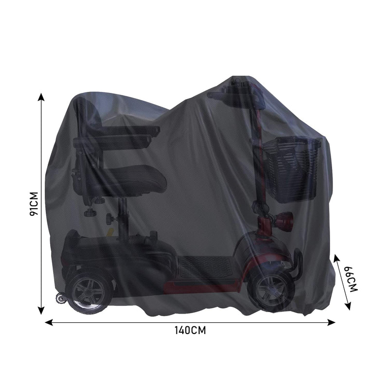 MaxAwe 140x 66x 91cm Mobility Scooter Cover Waterproof Heavy Duty, 420D Wheelchair Scooter Storage Protective Cover Outdoor, Disability Scooter with Elastic Band Protect from Snow Rain Sun Dust, 1 Stk 140 - BeesActive Australia