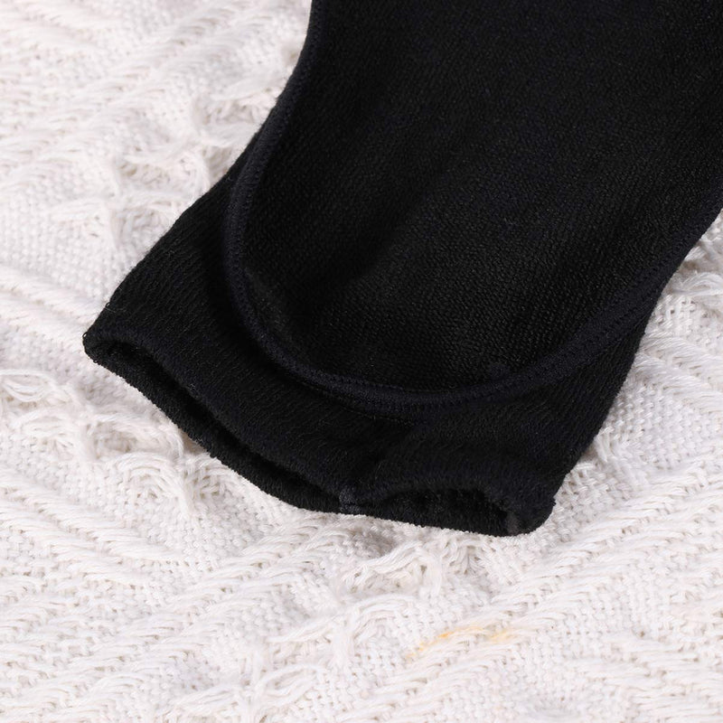 Exceart 3 Pairs of Peep Toe Socks Open Toe Socks Invisible Liner Breathable Liner Socks No Show with Nonslip Gel Heel Grip (Black) Black - BeesActive Australia