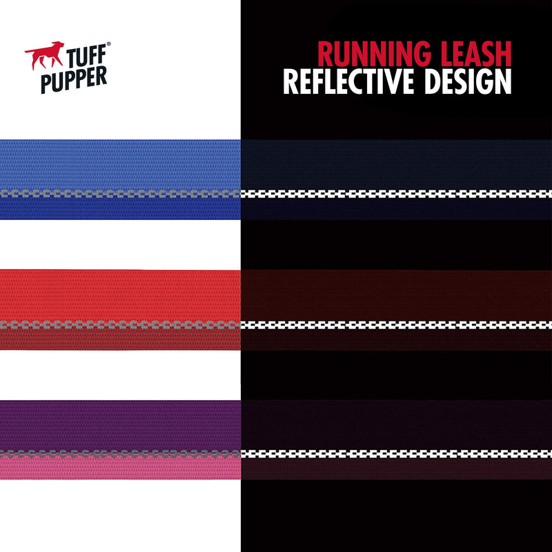 Tuff Pupper Hands Free Bungee Dog Leash | Lightweight for Running Jogging Walking | Adjustable Padded Waist Belt (24-50 inch) | Bungee Stretch 3 to 6 Feet | Strong Ballistic Nylon w/ Reflective Strips - BeesActive Australia