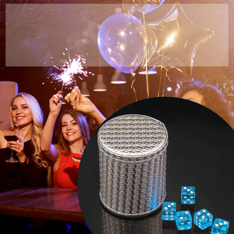 Poker Playing Cards Dice Sets Poker Table Cards PVC Waterproof Stacking Cup Dice Grade AAA Precision 19mm Serialized Casino Craps Dice with Razor Edges and Corners for Classic Magic Tricks Deck Blue - BeesActive Australia