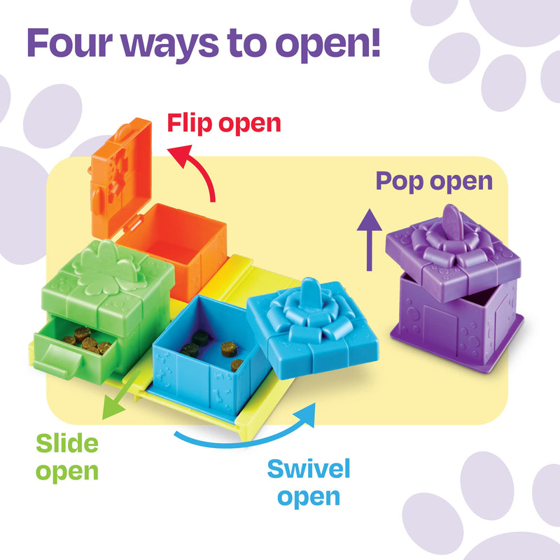Brightkins Surprise Party Treat Puzzle - 4way Interactive Puzzle, Puzzles for Dogs, Toys for Dog Stimulation, Dog Treat Puzzles, Multicolor - BeesActive Australia