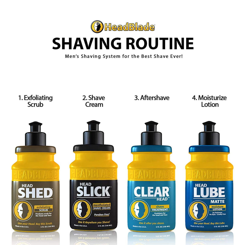 HeadBlade HeadLube Glossy Aftershave Moisturizer Lotion for Men - 5 oz (3 Pack) - Leaves Head Shiny and Grease-Free 5 Fl Oz (Pack of 3) - BeesActive Australia