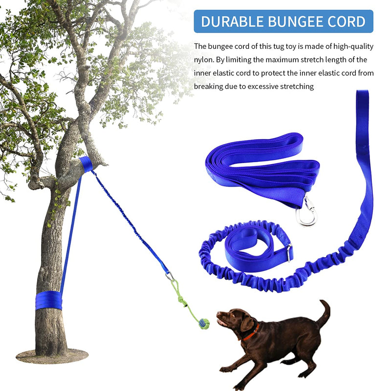 Outdoor Hanging Bungee Dog Toy - Interactive Dog Tug Toy with Dog Rope Toys for Small to Large Dogs - Best for Tug of War, Bite Training, Pull Exercise, Solo Play Green Chew Rope - BeesActive Australia