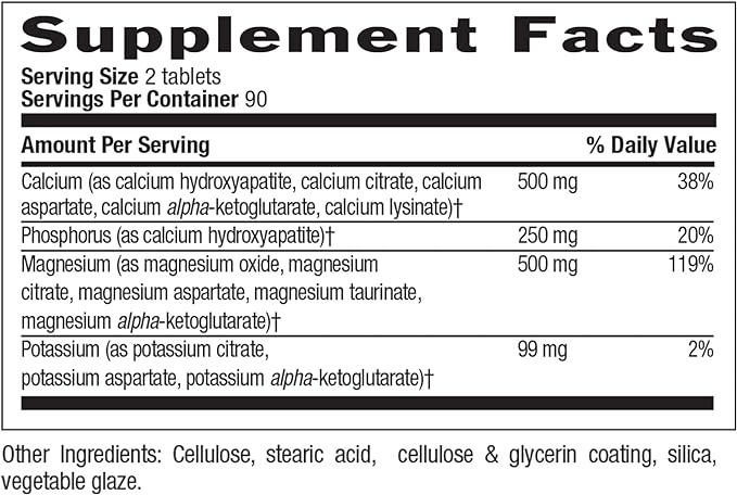 Overseas Direct Delivery Country Life Cal-Mag-Potassium Target-Mins, 180 Tabs - BeesActive Australia