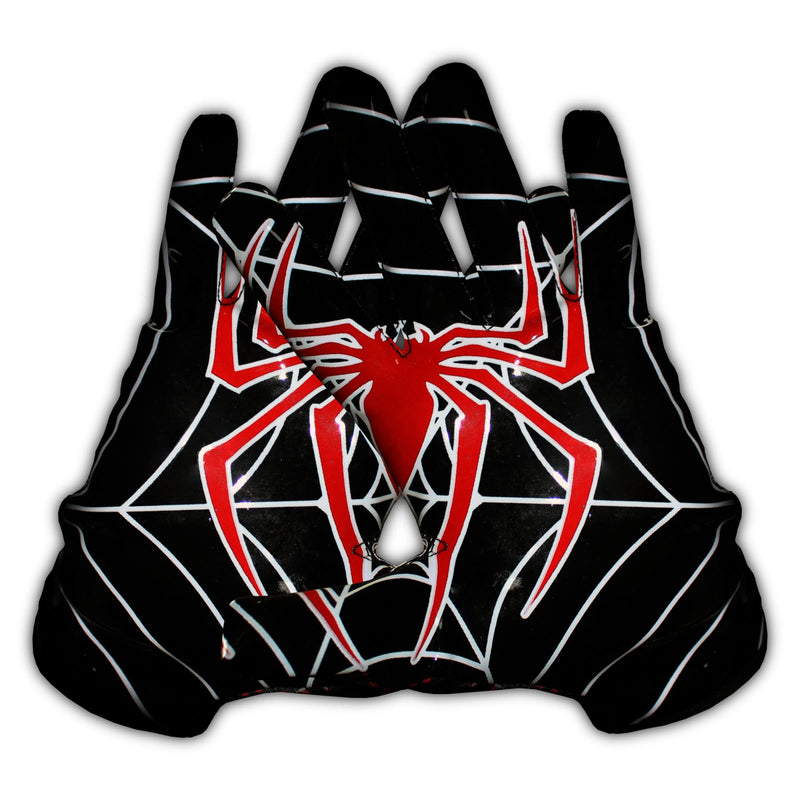 Taqcha Spider Youth Football Gloves - Tacky Grip Skin Tight Adult Football Gloves - Pro Elite Super Sticky Receiver Football Gloves - Youth Sizes M-L - BeesActive Australia
