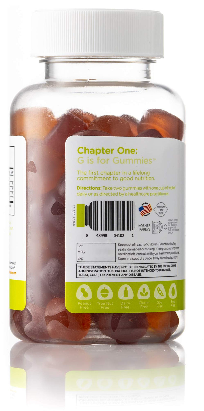 Chapter One Fiber Gummies, with Natural Chicory Root Soluble Fiber, Certified Kosher, 60 Flavored Gummies - BeesActive Australia