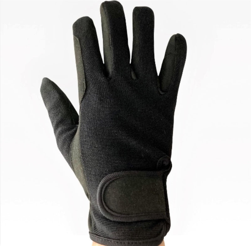 Ladies Equestrian Gloves All Sports Outdoor Sports Gloves Horse Riding (Black, XL) - BeesActive Australia