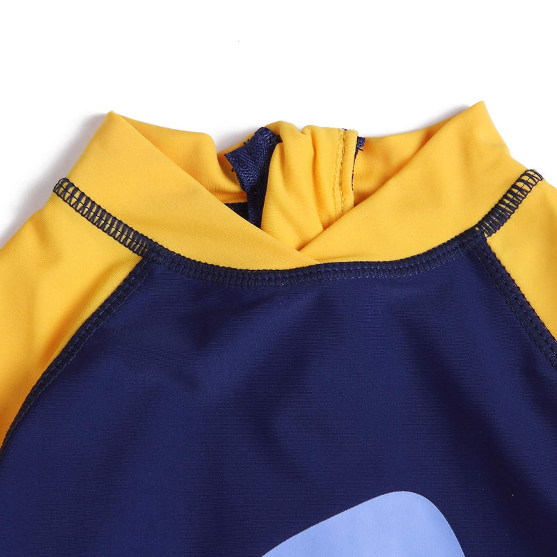 [AUSTRALIA] - Vivobiniya Baby Swimsuits Toddler Girl one Piece Swimsuits Rash Guard 12m-6y 120((H45.2-49.2IN)5Y Blue+yellow 