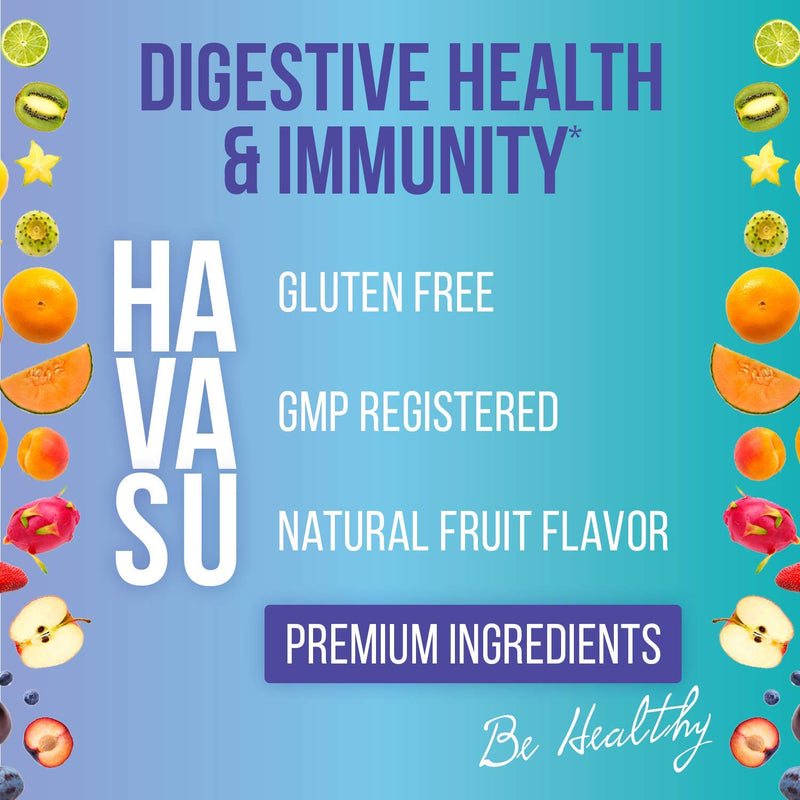 Havasu Nutrition Probiotic Gummies for Adult Men, Women and Kids - Supports Digestive & Gut Health - 1 Billion Cfu of Friendly Bacteria - Shelf Stable, Dairy Free, 60 Gummies - BeesActive Australia