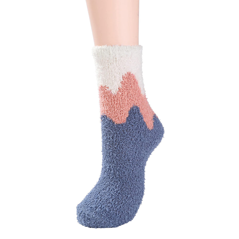 Zando Womens Fuzzy Socks Warm Slipper Socks Winter Fluffy Socks Cozy Fuzzy Socks Athletic Fleece Socks Cute Crew Socks One Size H 4/Gradient Ice Cream - BeesActive Australia