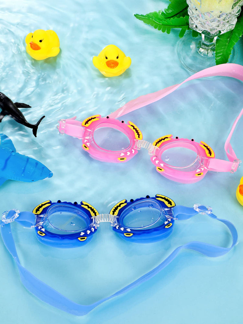 2 Pairs Kids Swim Goggles Clear Vision Water Pool Goggles Swimming Goggles for Kids Girls Boys Waterproof Kids Pool Goggles Leak Proof Cartoon Goggles Anti Fog Anti UV Youth Swim Glasses for Age 3-12 - BeesActive Australia