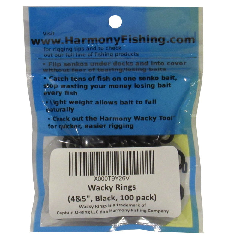 Wacky Rings (100 pk - O-Rings for Wacky Rigging Senko Worms/Soft Stickbaits – Bait Saver Orings for 4&5” Senko Style Worms - Save Your Worms from Tearing While Wacky Rigging Black - BeesActive Australia