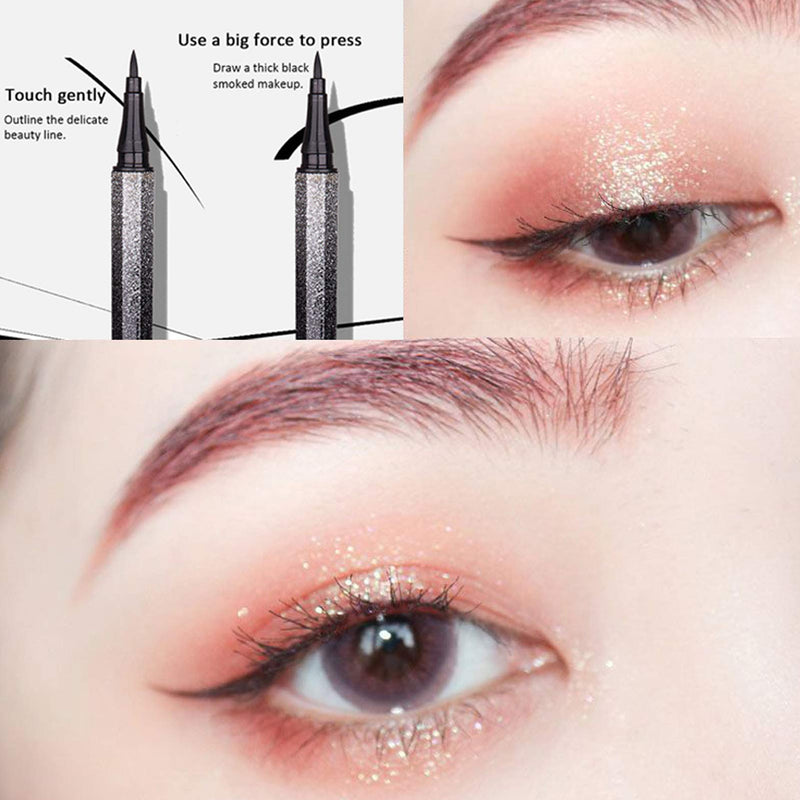 Eyeliner Starry sky Eyeliner, Long Lasting Waterproof and Smudgeproof(Black) (black-2pc) black-2pc - BeesActive Australia