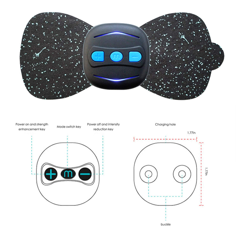 Massage Machine for Neck and Back, Mini Cervical Massager Wireless Massager Muscle Stimulator Pads Back Neck Massager Cushion for Relax Muscles, Adjustable Speeds for Car Chair Office - BeesActive Australia