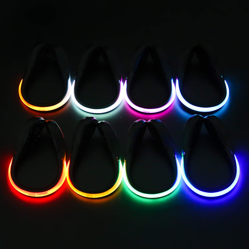PROLOSO 8 Pack Shoe Lights for Runners Clip On Shoe Clip Lights for Running at Night Walking Jogging Biking Cycling Safety Accessories - BeesActive Australia
