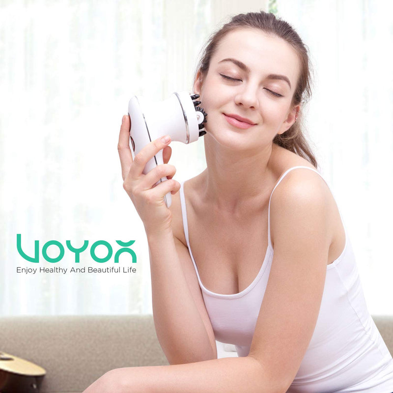 VOYOR Handheld Massager Cordless Deep Tissue Cellulite Massager for Face, Hand, Arm, Neck, Foot and Body, Silicone Face Brush, 3 Multi-Functional Heads, IPX7 Waterproof & Rechargable VRMM1 - BeesActive Australia