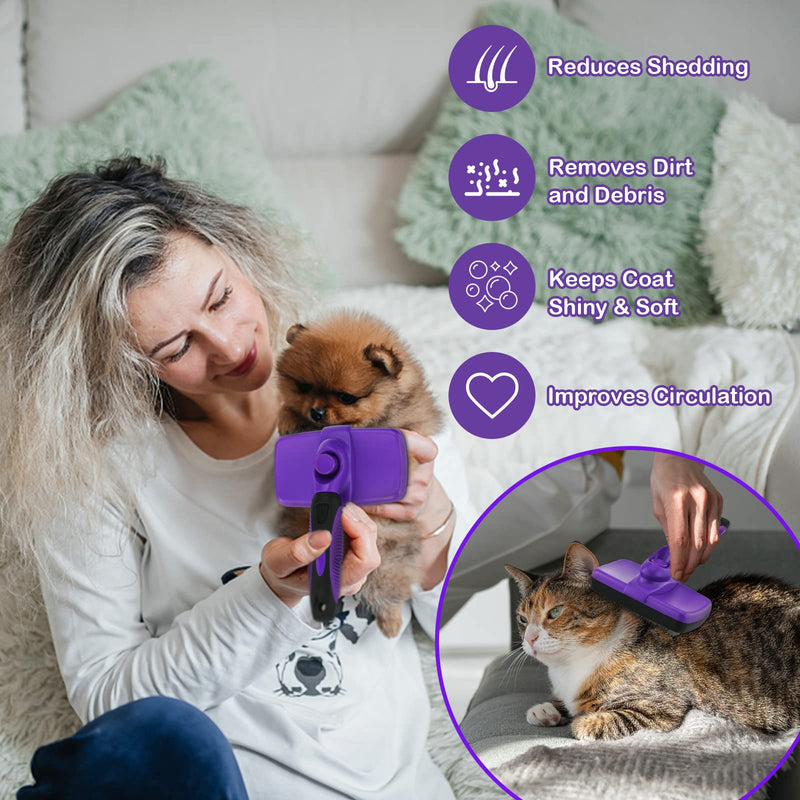 ZNOKA Pet Grooming Brush, The Ultimate Dog Brushes for Shedding Hair, Fur, Comb for Grooming Long Haired & Short Haired Dogs, Cats, Rabbits & More, Shedding and Grooming Tool for Dog and Cat Brush - BeesActive Australia