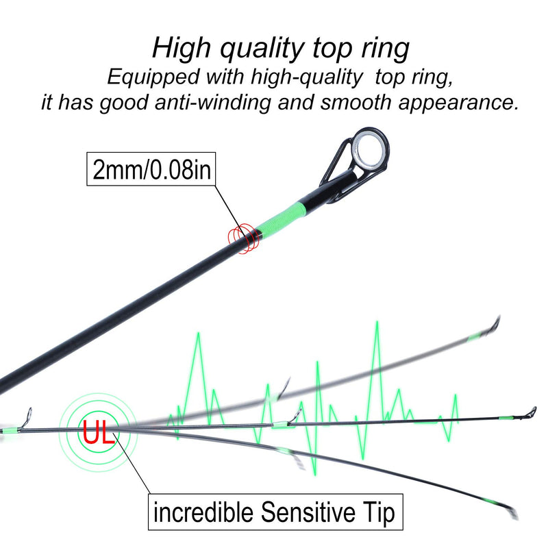 Sougayilang Flexible Fishing Rods, Spinning Rods & Casting Rods, Lightweight Trout Rods 2 Pieces Cork Handle Crappie Fishing CAST 1.8m/5.9ft - BeesActive Australia