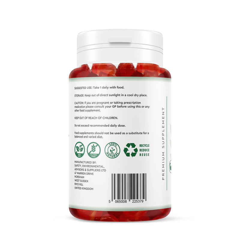 Fibre Gummies 3000MG - Vegan - One Month Supply - Berry Flavour Prebiotic Tapioca Chicory Root - High Strength Fibre Supplement - BeesActive Australia