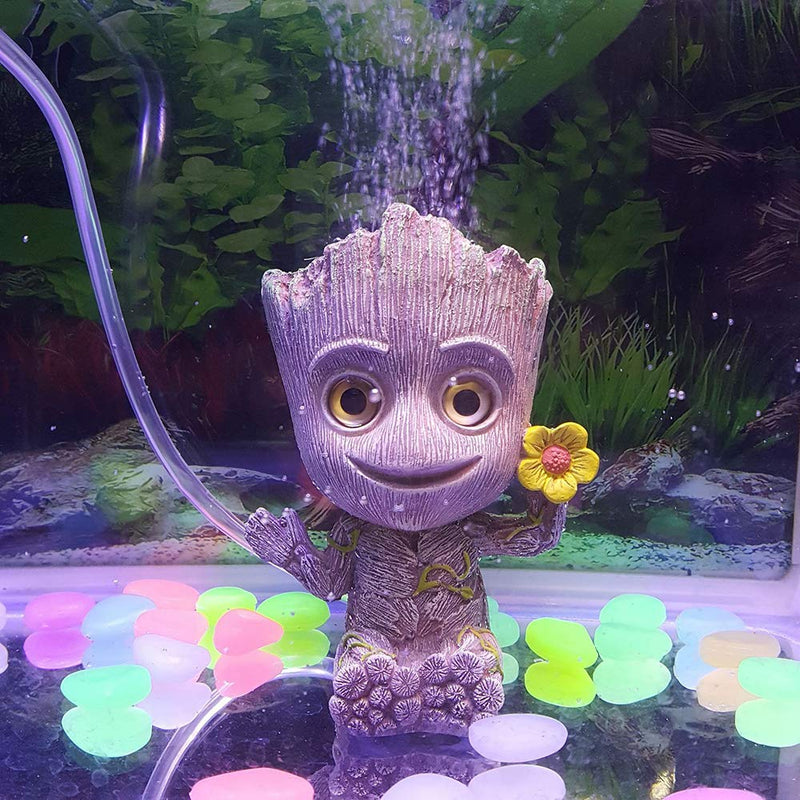 SLOCME Aquarium Groot Air Bubbler Decorations - Oxygen Pump Resin Crafts for Aquarium Fish Tank Decorations,with Air Bubbler Stone for Aquarium - BeesActive Australia