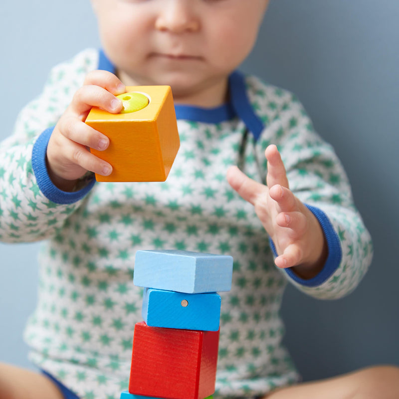 HABA Fun with Sounds Wooden Discovery Blocks with Acoustic Sounds (Made in Germany), 1-2 Years, 6 pieces - BeesActive Australia