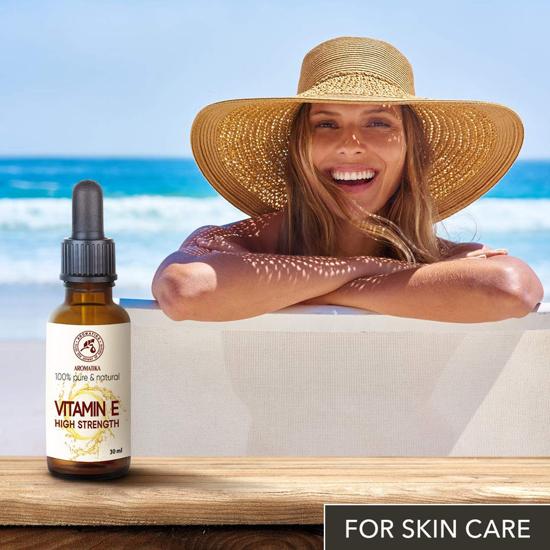 High Strength Pure Vitamin E - Concentrated Vitamin E Drops 30 ml - Tocopherol - Natural - Antiaging Vitamin E - Vitamin E for Vitamin E Oil - for Face - Skin - Hair - Nails - Lips 30 ml (Pack of 1) - BeesActive Australia