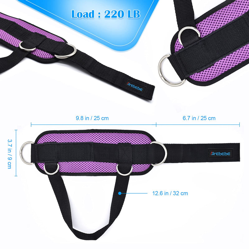 Brebebe 1 Pair Fitness Ankle Strap for Cable Machine, Adjustable Women Men Ankle Strap Kickbacks with Fixed Rope, Foot Legs Muscle Strength Exercises, Gym Glute Hips Workouts Thighs Power Trainer black - BeesActive Australia
