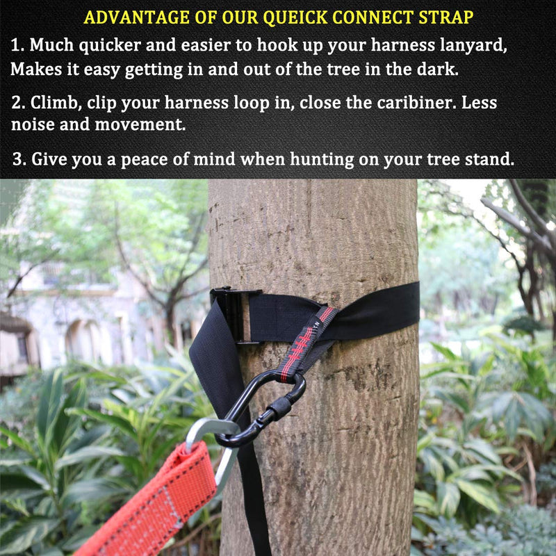 Boaton Hunting Gifts for Men, Quick Connect Hunting Tree Strap, Climbing Tree Strap, Tree Stand Accessories - BeesActive Australia