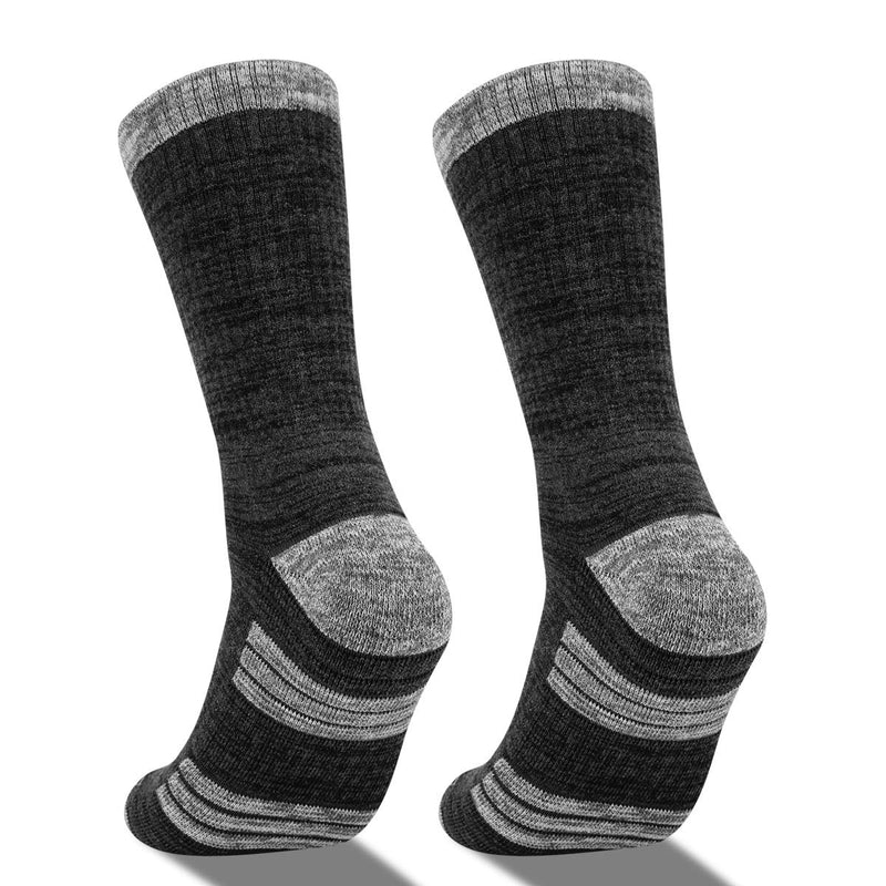 YUEDGE Men's Performance Workout Training Athletic Socks Moisture Wicking Work Boot Cushioned Crew Socks For Size 6-13 1807*dark Grey 11-13 - BeesActive Australia