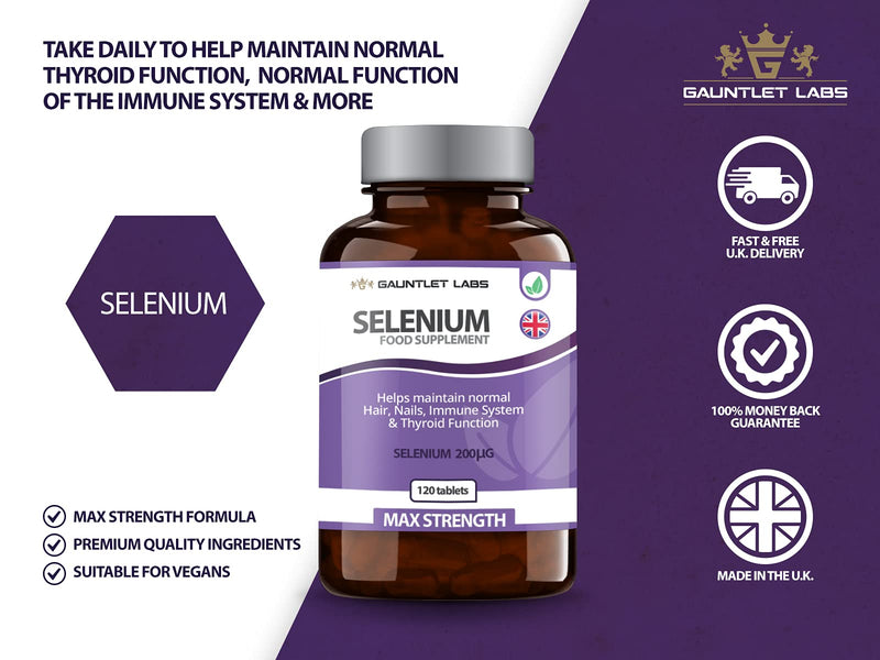 Selenium Tablets | 200mcg Supplement | Immune System & Thyroid Health | Hair, Skin & Nails | Male Fertility | Made in The UK - BeesActive Australia