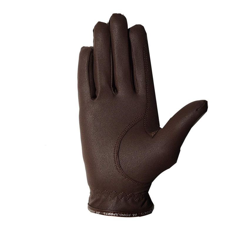 AK Light Grip Horse Riding Gloves for Competition & for Dressage AKRS-6133 (L, Brown) - BeesActive Australia