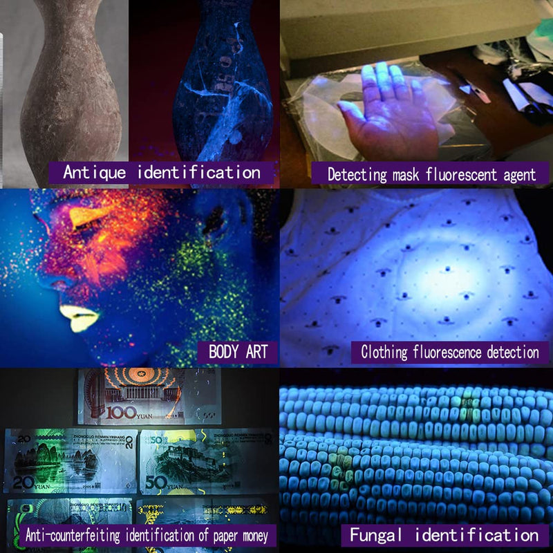 BEEYAOLUX UV Black Light Flashlight 128 LED UV Light , Blacklight For Home & Hotel Inspection, Pet Dog Cat Urine & Stains - Ultra Intensity 23W 385-395nm LEDs Spot Counterfeit Money, Leaks, Scorpions! - BeesActive Australia