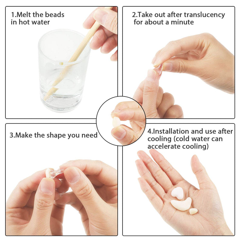 Temporary Tooth Replacement Thermal Adhesive Fitting Beads for Fake Teeth for Snap On Instant and Denture Adhesive Fake Teeth Cosmetic Braces Veneer - BeesActive Australia