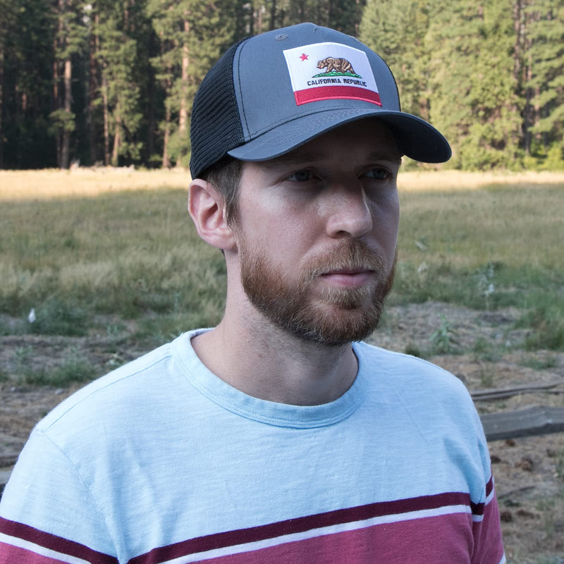 International Tie Premium Flag Hats - Snapback Trucker Baseball Hat (Black California) - BeesActive Australia
