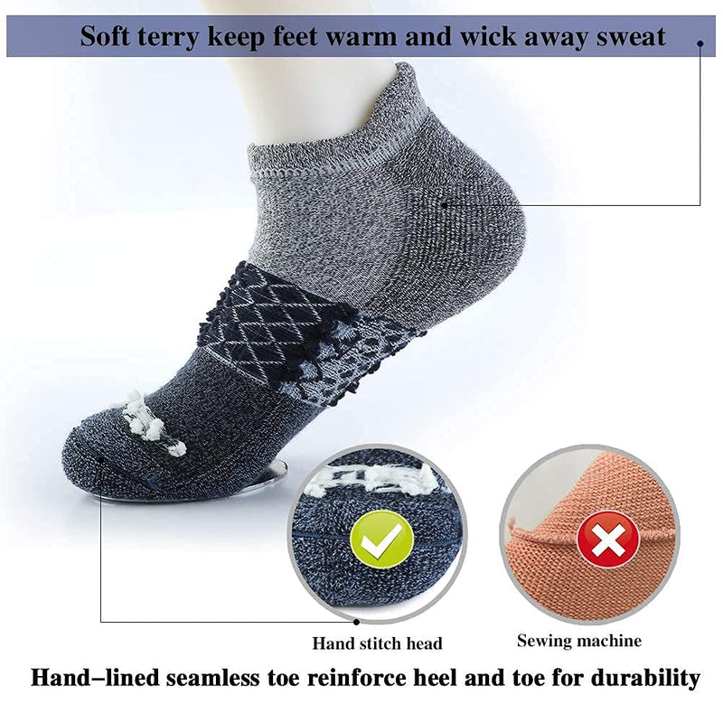 BATAIDIS Womens Running Socks No Show Athletic Cushioned Ankle Socks S-M(9-11) Blue1 - BeesActive Australia