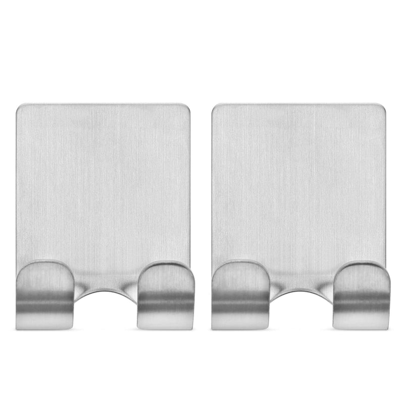 kwmobile 2X Razor Holder- Self-Adhesive Zinc Alloy Shaver Wall Mount - Bathroom Organizer for Showers - Silver - BeesActive Australia
