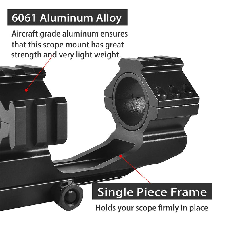 lasdolod Scope Mount, Offset Rifle Cantilever Scope Mounts, Diameter 1 inch / 30 mm Dual Rings | 20mm X 3 Picatinny Rail - BeesActive Australia