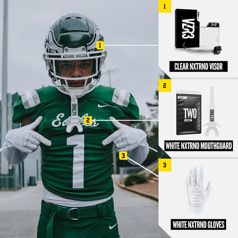 Nxtrnd G1 Pro Football Gloves, Men's & Youth Boys Sticky Receiver Gloves White Large - BeesActive Australia