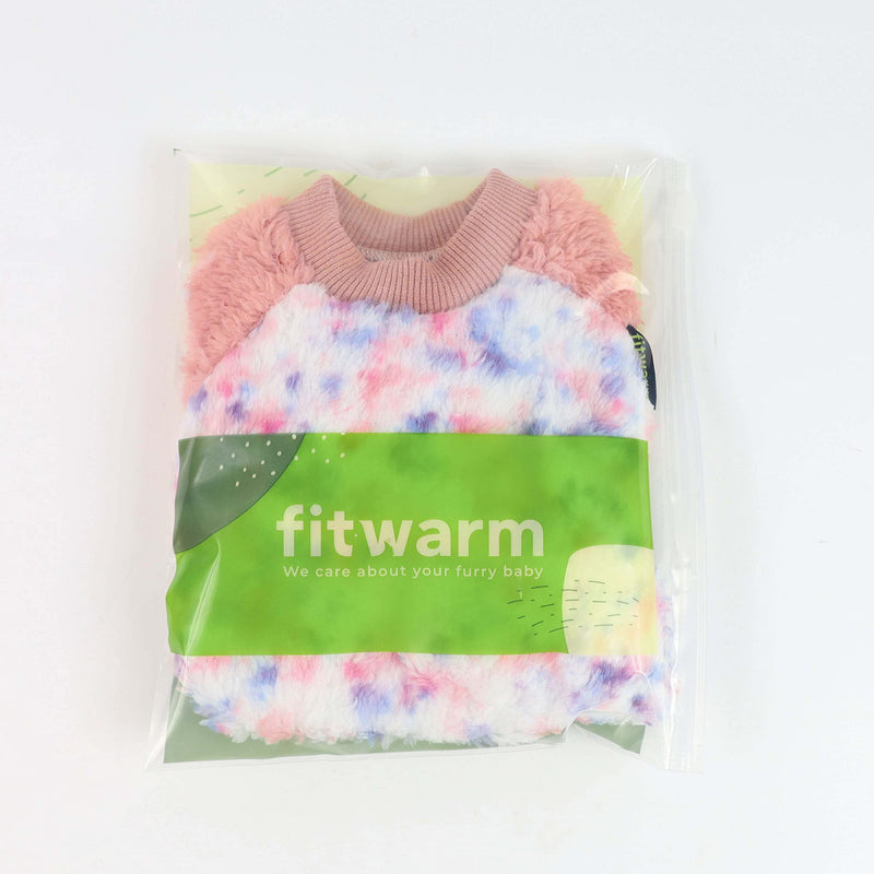Fitwarm Thermal Dog Pajamas Fuzzy Velvet Doggie Coat Puppy Winter Onesies Doggy Soft PJS Pet Cold Weather Clothes Cat Apparel L Pink - BeesActive Australia