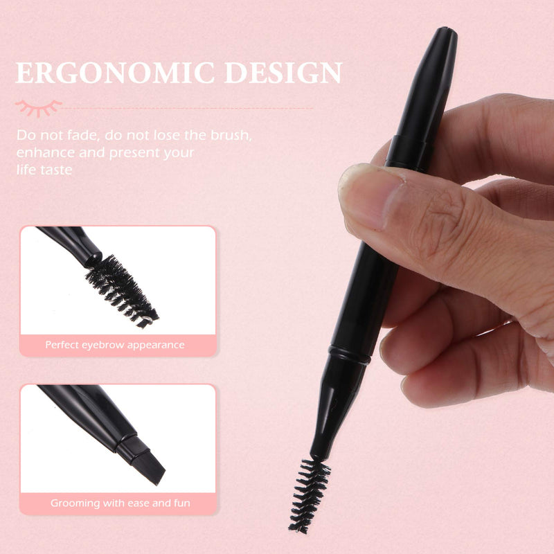 Lurrose Angled Eyebrow Brush with Spoolie -4pcs Double-ended ye Brow Brush and Comb Makeup Tool for Shaper, Definer,Filler for Women and Girls 13x1x1cm - BeesActive Australia