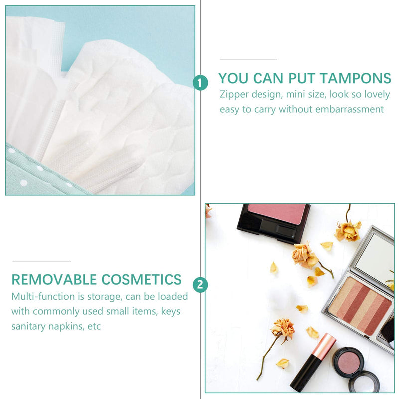 Healifty 2pcs Sanitary Napkin Storage Bag Period Menstrual Pad Zipper Pouch Outdoor Travel Sanitary Pads Storage Container for Women - BeesActive Australia