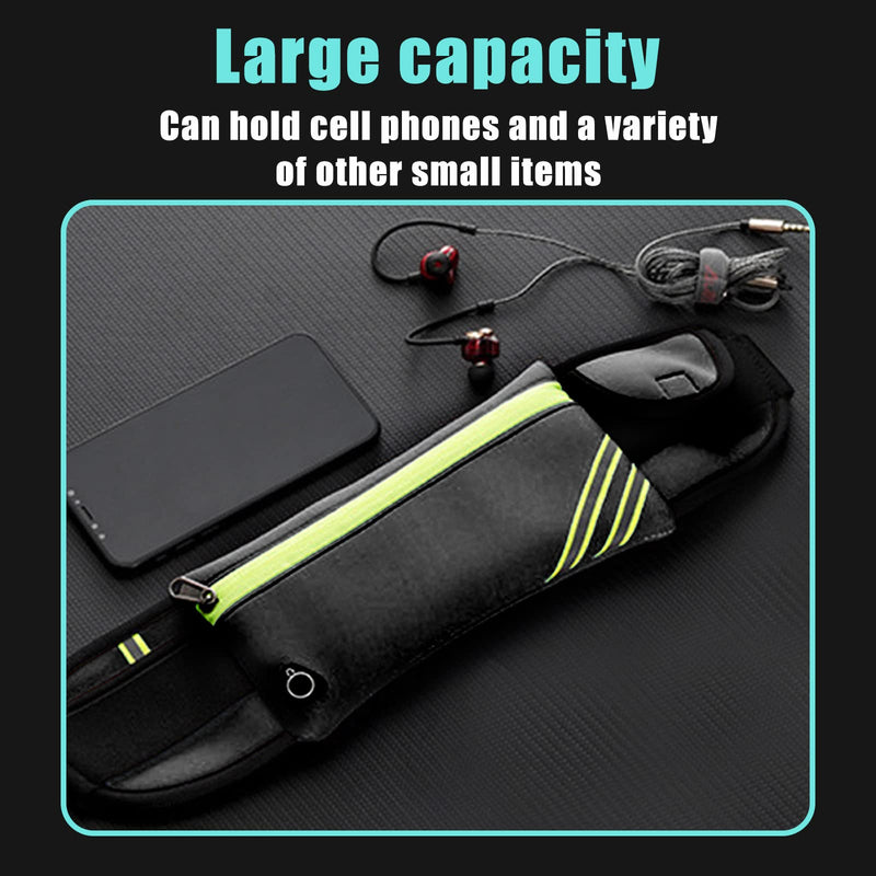 YAFIYGI Running Belt for Women & Men Ultra Light Bounce Waist Reflective Adjustable Bag Holder for Cell Phone for Jogging Running Hiking Travel and Gym - BeesActive Australia
